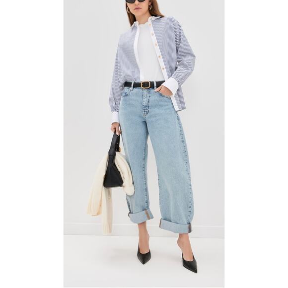 Frame The Bubble High Rise Light Wash Jeans Size 27 MSRP $298 - Picture 3 of 10